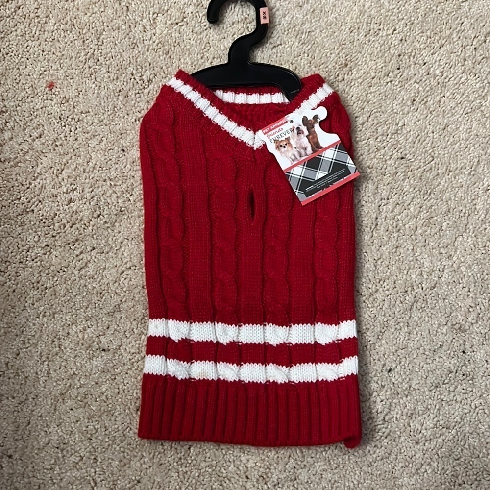 Pet Apparel friends furever sweater